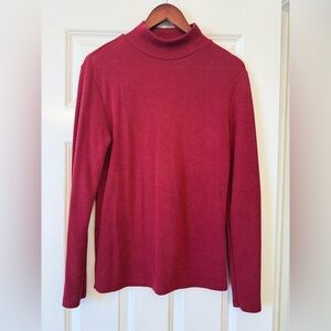 LuLaRoe Penelope Long Sleeve Mock Turtleneck Top Red Size Medium